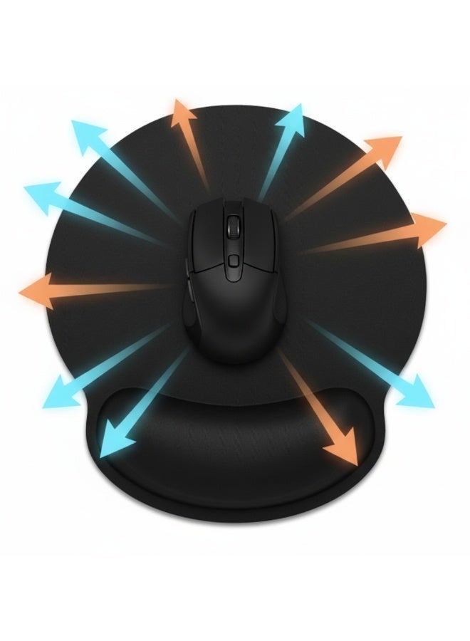 OSALIA Mouse Pad with  Silicone Gel Wrist Support, Gaming Mouse Pad, Anti-Slip Rubber Base, Ergonomic Mouse Mat for Office, Laptop & Gaming - Image 3